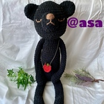 抱きぐるみ🍎ハグベア【ブラック】大きいくまのあみぐるみ