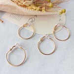 【ロット変更】【6個】【25mm】【ゴールド】イヤリング　フープ　細め  シリコンカバー付き ラウンド プチプラ　ハンドメイド アクセサリーパーツ　DIY MP006-3