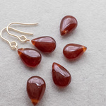 ぷる艶 カーネリアン ピアス ＊Solta＊ ステンレス K14GF変更可能 シンプル フックピアス so035s3
