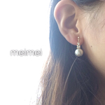 【再販】ガラスパール×クリスタルピアス*イヤリング*樹脂ノンホールピアス*