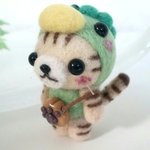 カッパ茶トラ猫ちゃんのストラップ