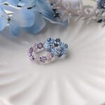 紫陽花✽花束ビーズリング