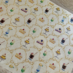A4サイズデザインペーパー　10枚　デザート　クラフト紙ver