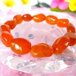★元気パワー★疲労回復☆活力アップ☆オレンジボツワナアゲート☆タンブル♪　☆１６ｃｍ☆