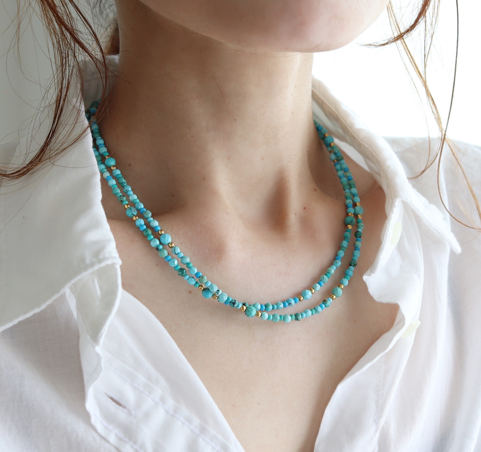 フローライト　ハンドメイドネックレス3点 Jewel closet by L&Co. ネックレス レディース レインボーフロー
