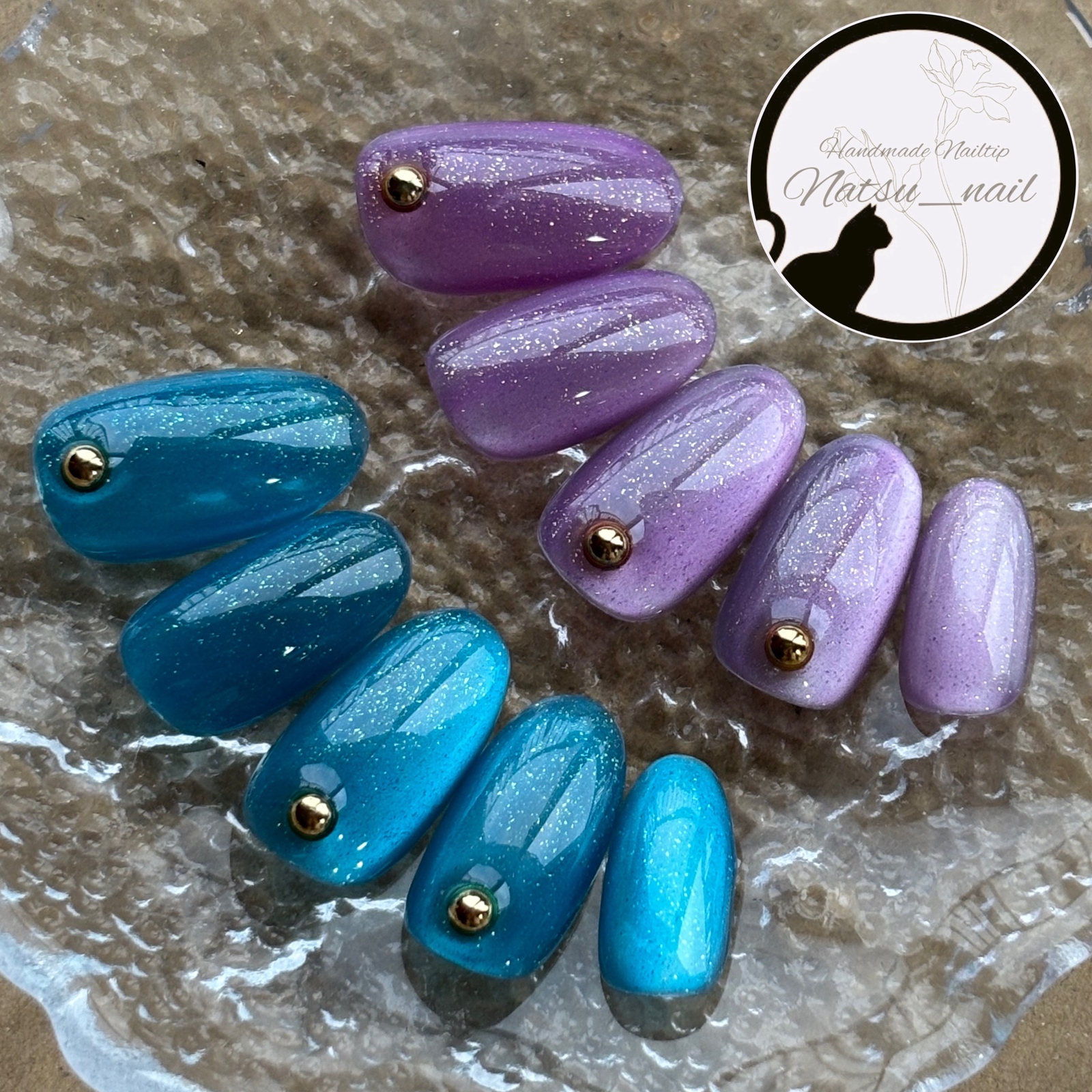 No.22 ネイルチップ マグネット 逆フレンチ - Natsu_nail