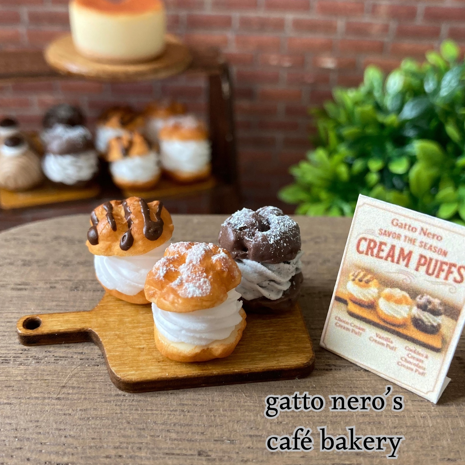 ミニチュアスイーツ シュークリーム3種 ミニチュアスイーツ 3種のミニチュアシュークリームセット