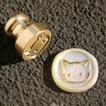 【受注可】再販⭐︎15mm ネコ🐈 シーリングスタンプ ヘッド ミニサイズ