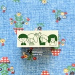 963hanko ラバースタンプ: 4人ならんだ