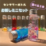 【選べる2本セット】お試しミニボトル　センサリーボトル　インテリア雑貨　赤ちゃんから大人まで　知育玩具　癒しアイテム