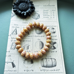 【1連25コセット】JIRI＊IVANA#czech beads#チェコビーズ　rondel9✖️6㍉ luster pale orange picasso
