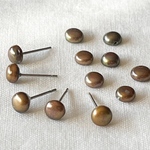 ❶【P141パールつけっぱなし茶色ペア】茶メタル色