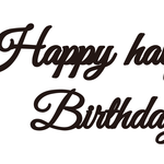 aze0228様専用 《ブラック/L》ガーランド「HAPPY HALF BIRTHDAY」