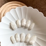 ワンホン  ネイル  ブライダル　ネイルチップ つけ爪　 ブライダル　前撮り　白　バラネイル　キルティング　結婚式　花　ホワイト