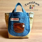 tuttifun＊apron pocket bag  - duckblue   A56