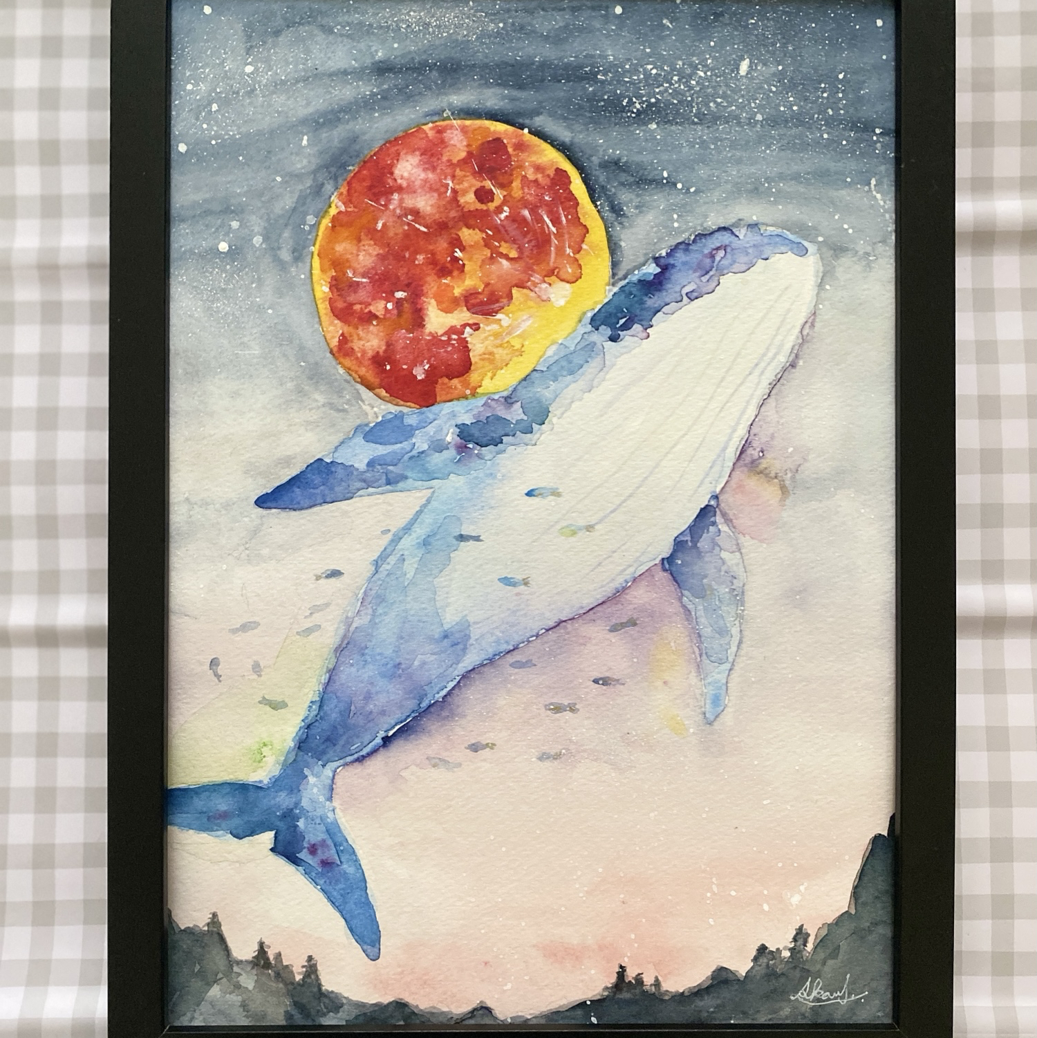 絵画　油絵　原画　動物　ペンギン　ブルー　海　空　アート　インテリア　F4 楽天市場】絵画 額無し 油絵 Enjoy! art『ペンギン(ぺんぎん