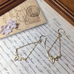 14KGF 🍂 〜秋風にゆれるゴールドリーフのピアス〜