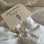 結びパーツと淡水パールのピアス/イヤリング 