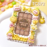 もこもこホイップデコ 硬質トレカケース B8 ハンドメイド【 TC572 】