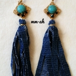 再販♡ターコイズ×ロングdenimタッセル【送料無料】