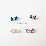 ★スワロフスキー 星の一粒イヤリング