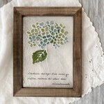 教会の窓　紫陽花　ギャラリーグラス　ステンドグラス風アート　シンプル