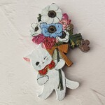 【壁飾り】花束配達便ねこ支店