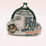 キャットマガジン柄がま口小銭入れ