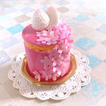 桜ケーキのメモスタンド