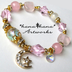 ‡**Pink Moon**‡ムーンストーン‡**天然石ブレスレット2367