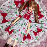 リボンブルーワンピース
