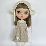 blythe outfit 刺繍セーラーワンピ&フード