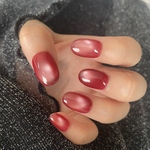 𝓊𝓇𝓊 𝓊𝓇𝓊 𝚖𝚊𝚐𝚗𝚎𝚝 wine red 🍷  / うるうる マグネットネイル ワンカラーネイル マロンカラー ブラウンネイル ぷるぷる 
