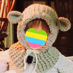 ネックウォーマー付き羊ちゃんハット🐑🐑💕