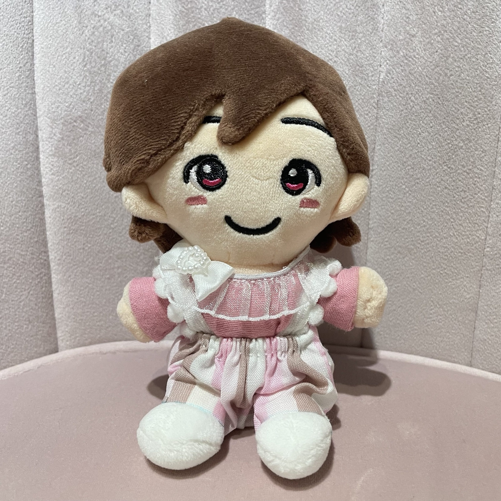 ちびぬい お洋服 ファンシーストライプサロペット＆襟付きT