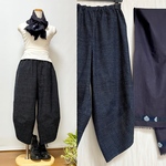 久留米絣＊サルエルパンツ＋ストール＊着物リメイク