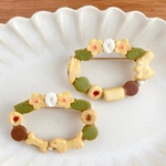ミニチュアどうぶつクッキーのリースブローチ