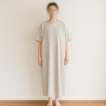 大人かわいい＊上質コットンリネンのシンプルワンピース