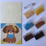 【新発売】キラキラな色砂で作る「トイプードル砂絵キット」