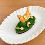 よろこび庭かけまわるわんこパン（花咲く庭）＊ミニチュア