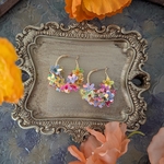 《saita》 hoop colorful aurora お花スパンコールのフープピアス ／イヤリング