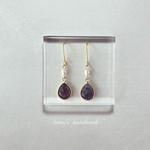 ꫛꫀꪝ✨カットアメジストのドロップピアス（イヤリング ）