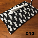 ◇New◇お髭柄のティッシュボックスカバー 