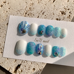 【期間限定価格】NO.6 海に行こ！マーメイドネイル　ブルーネイル　マーメイド　海　