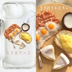 再販なし先着1名様限定‼️❤️4点セット ヘアクリップ❤️《ジャムトーストワンプレート》　フェイクフード　食品サンプル　ミニチュアフード　目玉焼き　トースト　食パン