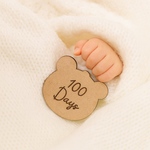 木製マンスリーカード　月齢　ニューボーンフォト　レターバナー　記念日　出産祝い　16枚セット