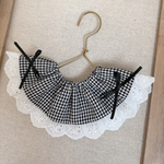 猫用スタイ Doily（黒ギンガム）