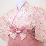 やさしい桜色のベビー袴☆０～３歳☆お食い初め☆初節句☆ひな祭り