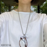 オールステンレス製 メガネホルダーネックレス ボールチェーン4mm グラスホルダー ロングネックレス サングラス 眼鏡 男女兼用