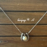 国産あこや真珠とホースシューネックレス*大粒*本物パール*卒園式*本真珠*結婚式＊同窓会＊卒業式＊入学式*入園式*結納*重ね付け*クリスマス*シルバー